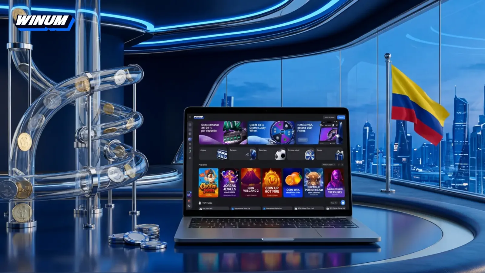 Winum Colombia: casino online, bonos y retiros en pesos